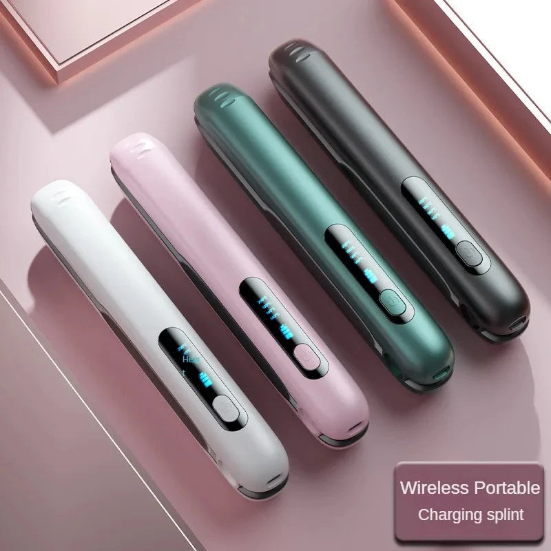 Wireless Hair Straightener Flat Iron Mini 2 IN 1 Roller USB 5000mAh Max 200 Degree Portable Cordless Curler 4 Levels Dry And Wet Uses Wireless Hair Straightener Flat Iron Mini 2 IN 1 Roller USB 5000mAh Max 200 Degree Portable Cordless Curler 4 Levels Dry And Wet Uses